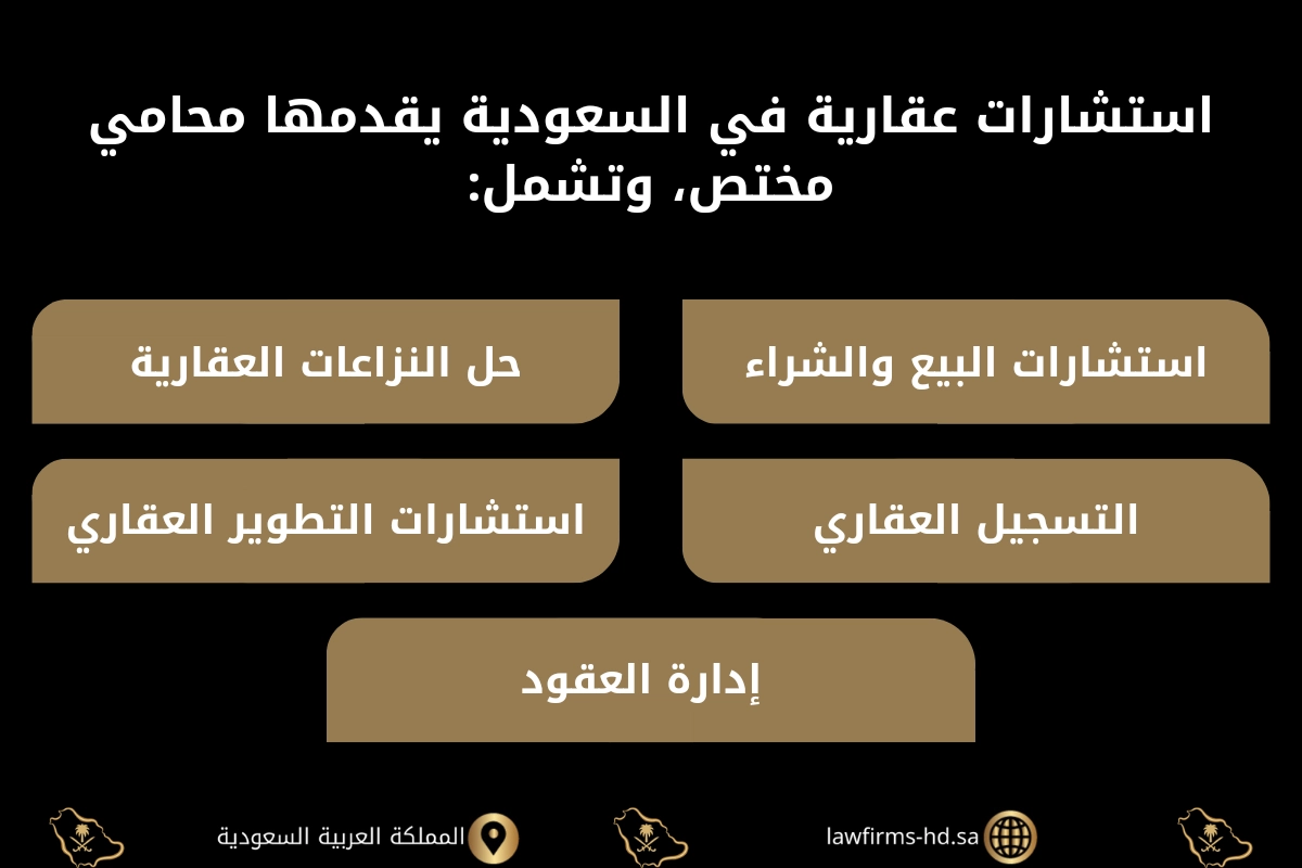 استشارات عقارية في السعودية يقدمها محامي مختص