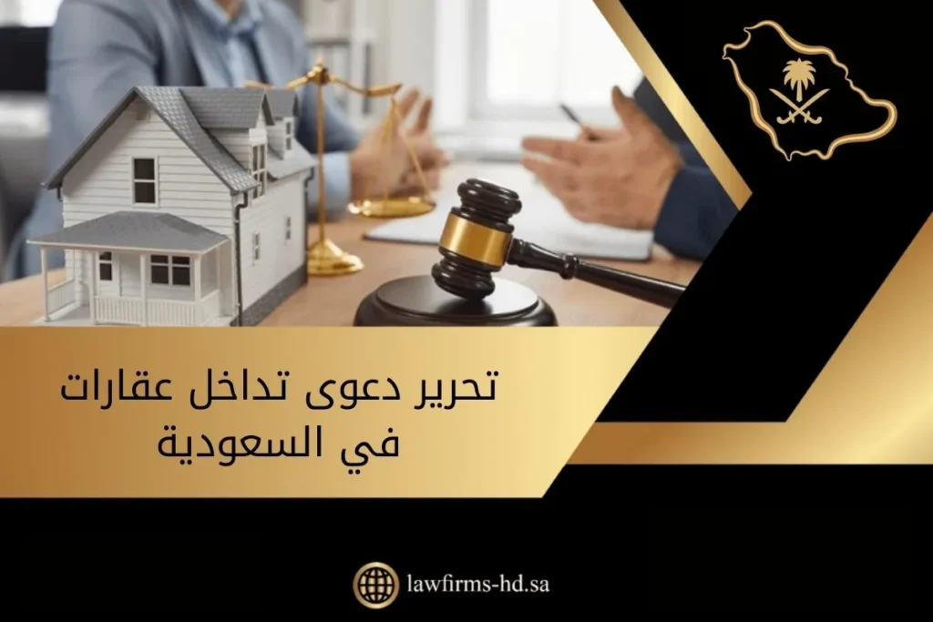 تحرير دعوى تداخل عقارات في السعودية