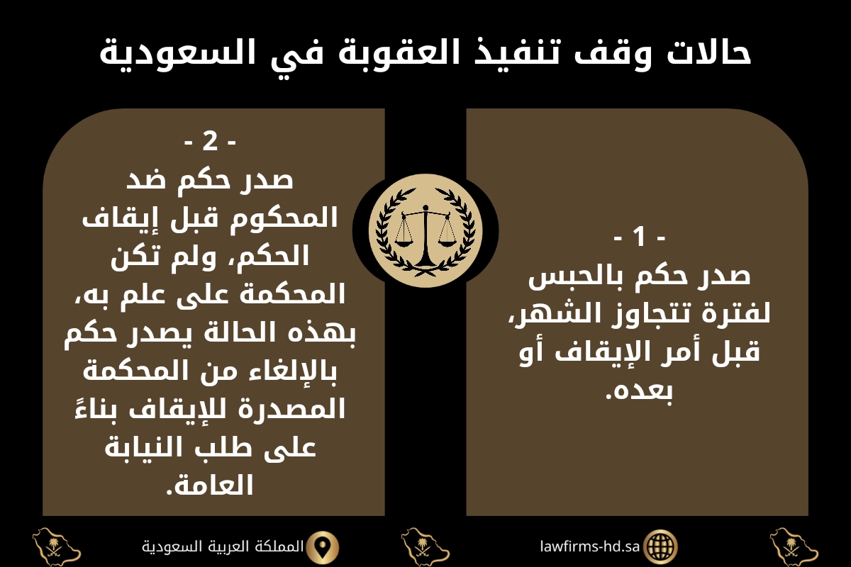 حالات وقف تنفيذ العقوبة في السعودية
