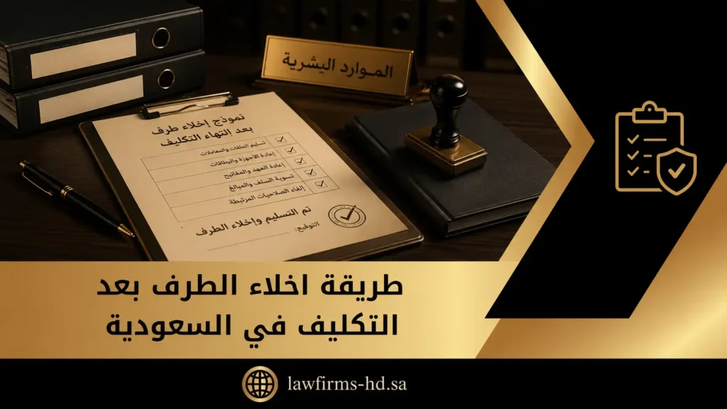 طريقة اخلاء الطرف بعد التكليف في السعودية