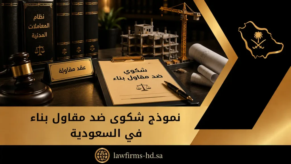 نموذج شكوى ضد مقاول بناء في السعودية
