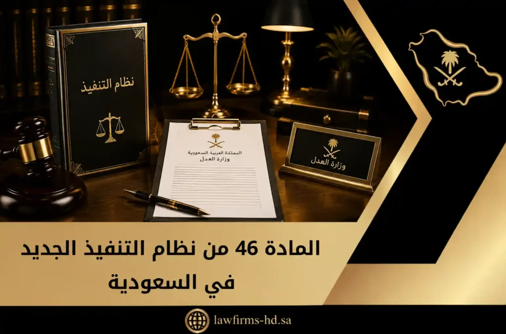 المادة 46 من نظام التنفيذ الجديد في السعودية